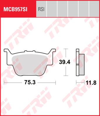 TRW Remblokken, en remschoenen voor de moto, MCB957SI