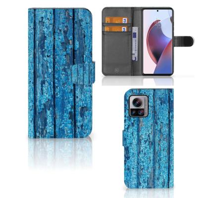 Motorola Edge 30 Ultra | Book Style Case | Wood Blue