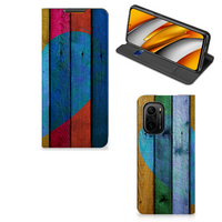 Xiaomi Mi 11i | Poco F3 Book Wallet Case Wood Heart - Cadeau voor je Vriend