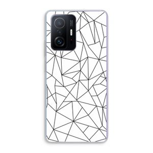 Geometrische lijnen zwart: Xiaomi 11T Transparant Hoesje
