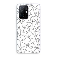 Geometrische lijnen zwart: Xiaomi 11T Transparant Hoesje