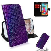 Voor Galaxy a2 core effen kleur kleurrijke magnetische Buckle horizontale Flip PU lederen draagtas met houder & kaartsleuven & portemonnee & Lanyard (