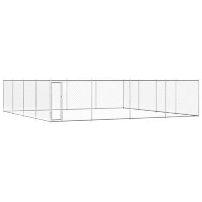Hondenkennel voor buiten 760x760x185 cm gegalvaniseerd staal