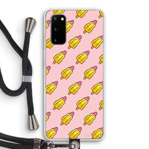 Waterijsjes: Samsung Galaxy S20 Transparant Hoesje met koord