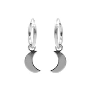 Karma Oorringen Hoops Moon Zilver