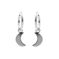 Karma Oorringen Hoops Moon Zilver