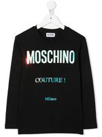 Moschino Kids t-shirt à logo imprimé - Noir