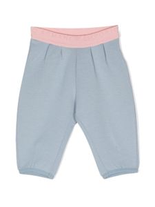 Emporio Armani Kids pantalon de jogging fuselé à taille à logo - Bleu