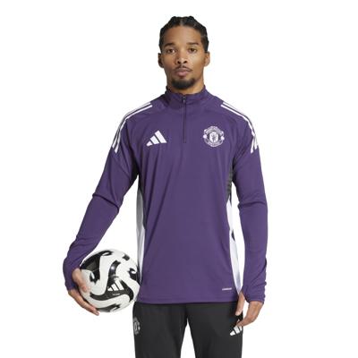 adidas Manchester United Trainingstrui 1/4-Zip 2025-2026 Paars Wit Zwart
