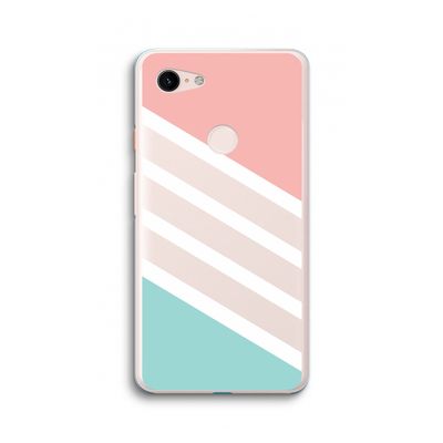 Strepen pastel: Google Pixel 3 XL Transparant Hoesje