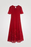 Midi-jurk met rugdecolleté - RED - S