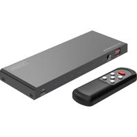 Digitus DS-55335 HDMI-switch LED-weergave, Met metalen behuizing, Met afstandsbediening, Ultra HD-geschikt 7680 x 4320 Pixel