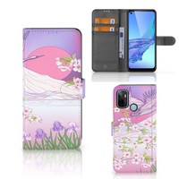 OPPO A53 | OPPO A53s Telefoonhoesje met Pasjes Bird Flying