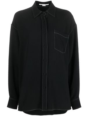 Stella McCartney chemise à coutures contrastantes - Noir