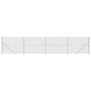 The Living Store Gaashek Rol Zilver - 1.6 x 10 m - Gegalvaniseerd PVC-gecoat Staal