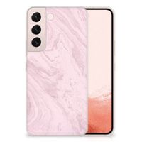 Samsung Galaxy S22 TPU Siliconen Hoesje Marble Pink - Origineel Cadeau Vriendin