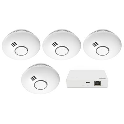 Alecto SMART-SMOKE10 SET 4 - Starterset Smart Zigbee bridge met 4 Smart Zigbee rookmelders