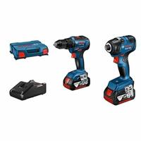 Set met boor en accessoires BOSCH GDR 18V-200 + GSR 18V-55 + GBA 18V 2x4.0Ah + GAL 18V-40 18 V - thumbnail