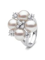 Yoko London bague en or blanc 18ct sertie de perles et de diamants