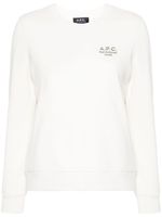 A.P.C. sweat à logo brodé - Blanc - thumbnail