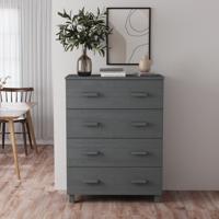 Dressoir HAMAR 79x40x103,5 cm massief grenenhout donkergrijs