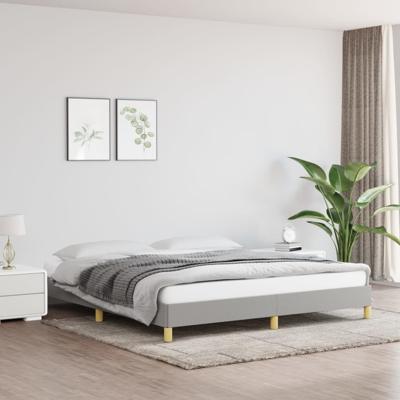 Bedframe zonder matras stof lichtgrijs 180x200 cm