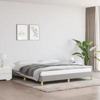 Bedframe zonder matras stof lichtgrijs 180x200 cm - thumbnail