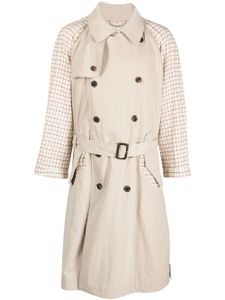 Maison Margiela trench Spliced à taille ceinturée - Tons neutres