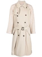 Maison Margiela trench Spliced à taille ceinturée - Tons neutres