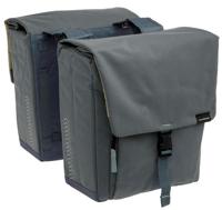 Dubbele fietstas New Looxs Tulum 32 liter 35 x 17 x 37 cm (2x) - grijs/groen