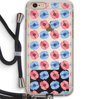 Klaproosjes: iPhone 6 PLUS / 6S PLUS Transparant Hoesje met koord