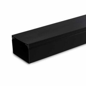 Kabelgoot zwart 60x40mm 2 meter RAL 9005 in folie Canalit 952046 prijs per meter