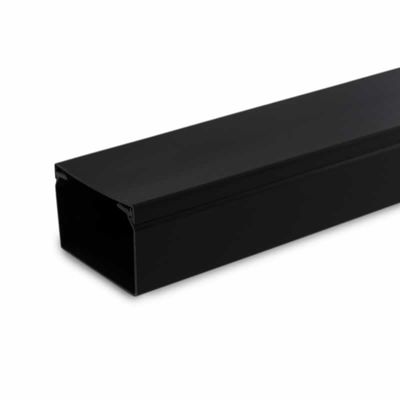 Kabelgoot zwart 60x40mm 2 meter RAL 9005 in folie Canalit 952046 prijs per meter