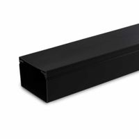 Kabelgoot zwart 60x40mm 2 meter RAL 9005 in folie Canalit 952046 prijs per meter