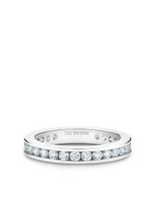 De Beers Jewellers bague d'éternité en platine sertie de diamants - Argent