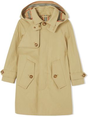 Burberry Kids trench à capuche - Tons neutres