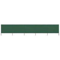 vidaXL Windscherm 5-panelen 600x120 cm stof groen - thumbnail