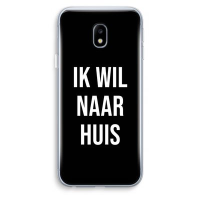 Ik wil naar huis - Zwart: Samsung Galaxy J3 (2017) Transparant Hoesje