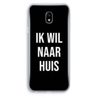 Ik wil naar huis - Zwart: Samsung Galaxy J3 (2017) Transparant Hoesje