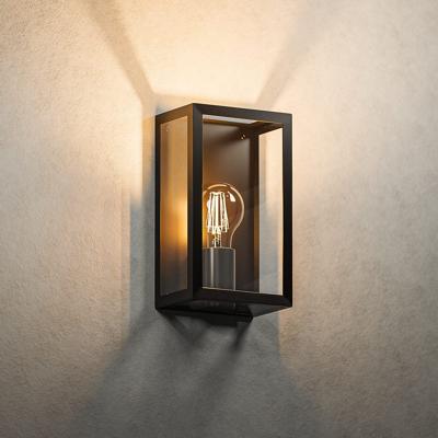 Stella Smart Wandlamp LED - Wifi + Bluetooth - 7 Watt 806 lumen - Dimbaar - 1800-6500K - E27 A60 Filament lichtbron - IP44 waterdicht - Zwart - Google Home, Amazon Alexa en Siri