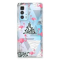 Motorola Edge 20 Pro | TPU Hoesje | Flamingo Triangle