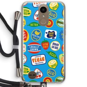 Fruitsticker: LG K10 (2017) Transparant Hoesje met koord