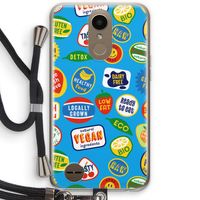 Fruitsticker: LG K10 (2017) Transparant Hoesje met koord