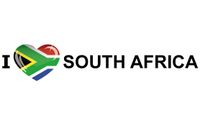 Landen vlag sticker I Love South Africa 19.6 cm   - - thumbnail