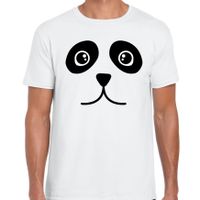 Panda gezicht fun verkleed t-shirt wit voor heren - thumbnail