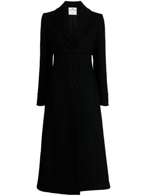 Courrèges single-breasted A-line coat - Noir