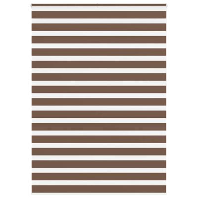VidaXL Zebra rolgordijn 155x230 cm stofbreedte 150,9cm polyester bruin