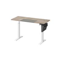 In hoogte verstelbaar bureau met geheugenfunctie, Wit + Grijs / 60 X 140 cm