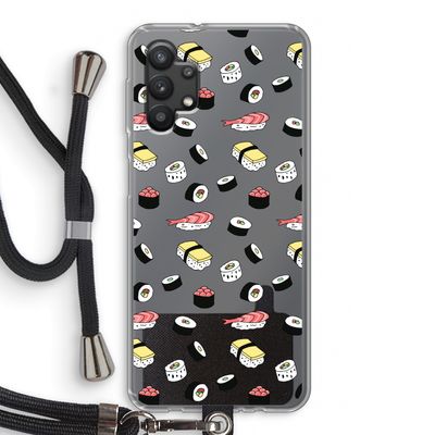 Sushi time: Samsung Galaxy A32 5G Transparant Hoesje met koord
