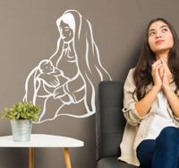 Sticker Maagd Maria en Jezus Sticker Maagd Maria en Jezus